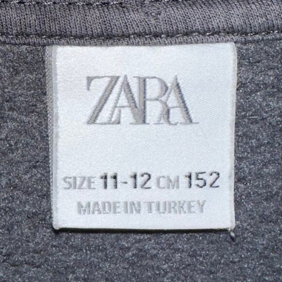 Zara Kids Dark Grey Graphic Pullover Sweatshirt Size 11-12 - Picture 3 of 9